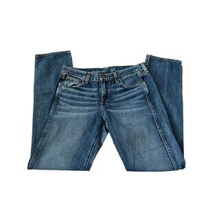 J.Crew Womens Jeans Blue Size 27 Denim Vtg Straight Fit Medium Wash Mid Rise Zip